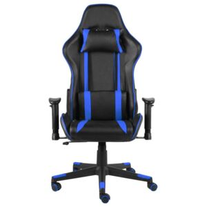 VidaXL kék PVC forgó gamer szék