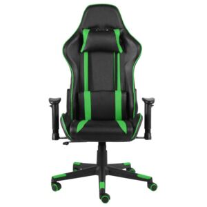 VidaXL zöld PVC forgó gamer szék