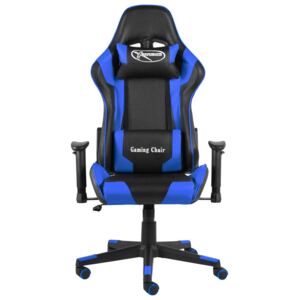 VidaXL kék PVC forgó gamer szék