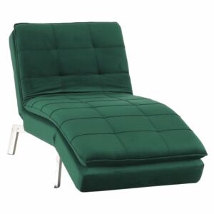 Fotel ágyfunkcióval, smaragd|króm, REMAN