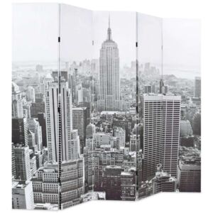 VidaXL fekete-fehér New York mintás paraván 200 x 170 cm