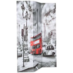 VidaXL fekete-fehér londoni busz mintás paraván 120 x 170 cm
