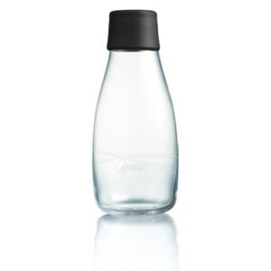 Fekete üvegpalack élettartam garanciával, 300 ml - ReTap