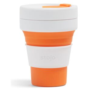 Pocket Cup fehér-narancssárga összecsukható pohár, 355 ml - Stojo