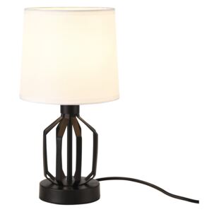 [lux.pro]® Asztali lámpa Charlottenburg éjjeli lámpa design 38,5 x ø 18 cm fekete-fehér