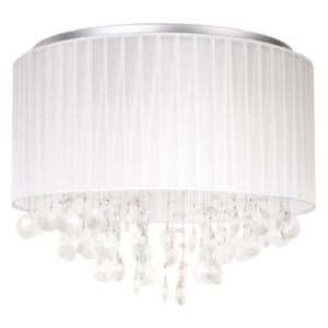 [lux.pro] Mennyezeti lámpa "Tiriton" 28 x Ø 43 cm fehér műkristály/szövet design lámpa csillár