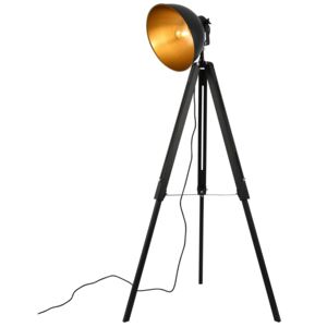 [lux.pro]® Állólámpa Passau design indusztriál lámpa 135 x 60 x Ø30 cm háromlábú stúdió lámpa fekete / arany