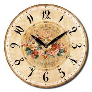 Isabelle Rose® Fal kerek óra virágmotívumokkal 15 cm