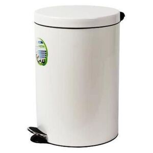 Basic fém szemetes kosár, térfogata 20 l, fehér