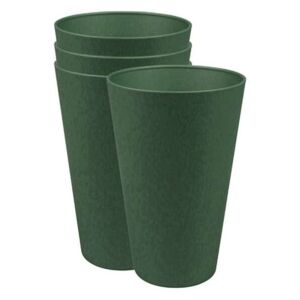 Bioplasztik 4 db-os pohár szett, zöld, 400 ml