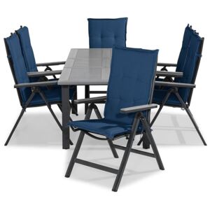 Asztal és szék garnitúra VG7281, Párna színe: Kék