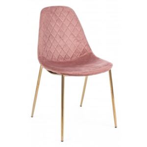 TERRY rózsaszín bársony szék