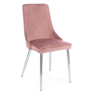 CORINNA rózsaszín bársony szék