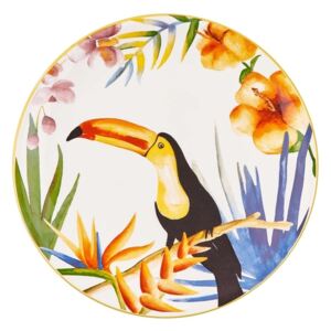 KIRIBATI tányér, Tukán Ø21 cm