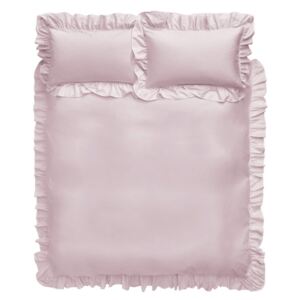 Frill rózsaszín pamut ágyneműhuzat, 135 x 200 cm - Bianca