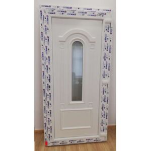 Tassos műanyag Bejárati ajtó 98x208cm - fehér