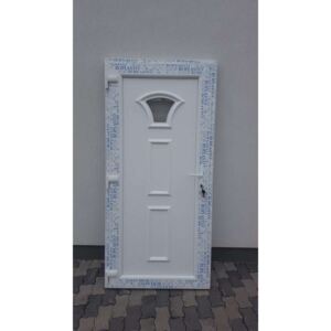 Lefkada műanyag Bejárati ajtó 98x208cm - fehér