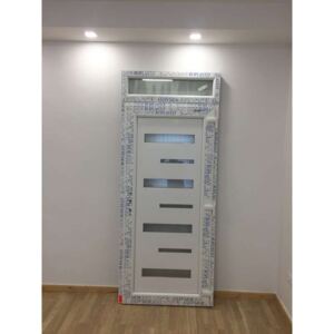 Milano műanyag Bejárati ajtó felülvilágítóval 98x238cm - fehér