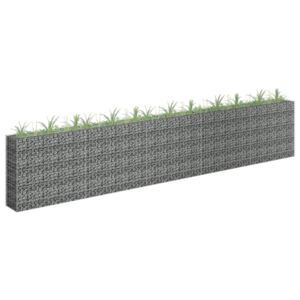 Horganyzott acél gabion virágtartó 450 x 30 x 90 cm