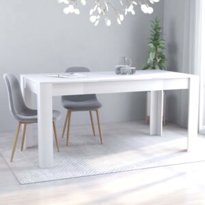 Fehér forgácslap étkezőasztal 160 x 80 x 76 cm