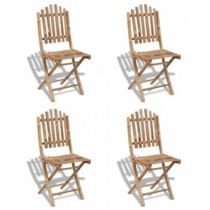 4 db összecsukható bambusz szék