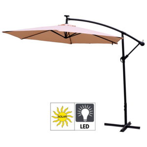 AGA EXCLUSIV LED 300 cm Beige függő napernyő