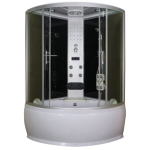 Hidromasszázs zuhanykabin 130x130x228cm káddal, elektronikával