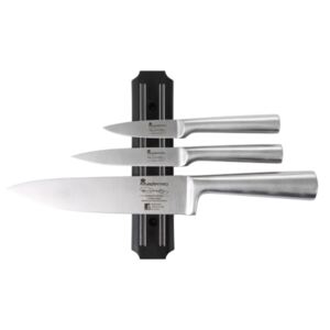 Bergner Masterpro rozsdamentes kés szett, 4 részes, mágneses késtratóval, exkluzív kiadás