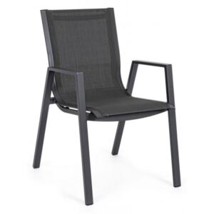 PELAGIUS fekete 100% textilén kerti szék
