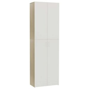 VidaXL fehér-sonoma színű forgácslap irodai szekrény 60 x 32 x 190 cm