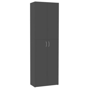 VidaXL fekete forgácslap irodai szekrény 60 x 32 x 190 cm