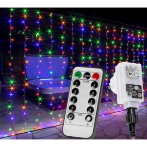 Karácsonyi fényfüggöny 3x6m/600x LED - színes