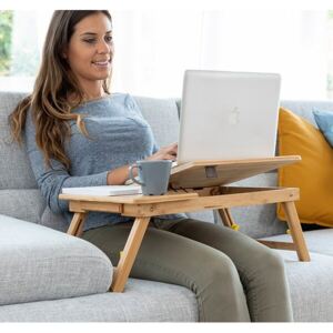 Összecsukható bambusz asztal laptophoz