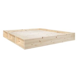Ziggy kétszemélyes tömörfa ágy tárolóhellyel, 140 x 200 cm - Karup Design