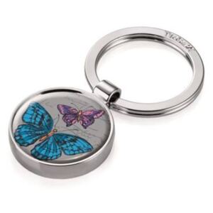 Kulcstartó, érmével, fém, TROIKA Vintage Butterflies (TROKYR14A158)