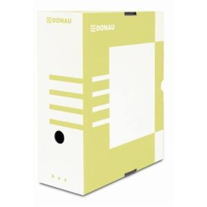 Archiváló doboz, A4, 120 mm, karton, DONAU, sárga (D7662S)