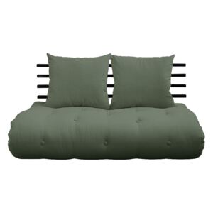 Shin Sano Black/Olive Green zöld kinyitható kanapé - Karup Design