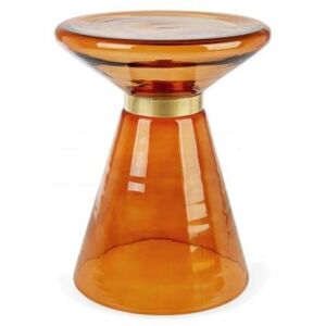 AZMIN narancssárga üveg lerakóasztal 36cm átmérő