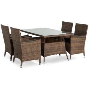Asztal és szék garnitúra VG5334 Barna