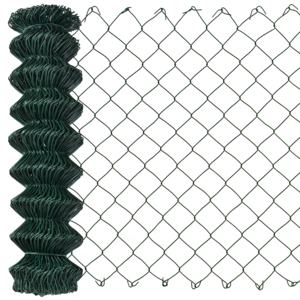[pro.tec]® Drótháló kerítés 15 m x 80 cm drótkerítés PVC bevonattal zöld
