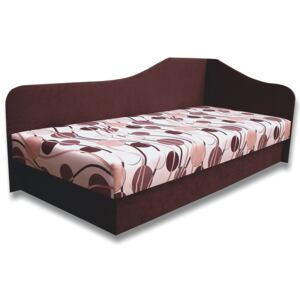 Egyszemélyes ágy (dívány) 80 cm Lux 87 (sötétbarna 40 + Ikarus 20) (J)