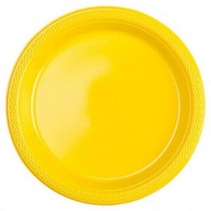 Műanyag tányér 10 db-os Sunshine Yellow