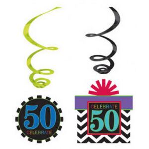 Happy Birthday 50 Szalag dekoráció 12 db-os szett
