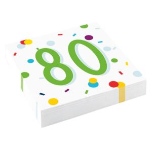Happy Birthday 80 szalvéta 20 db-os 33*33