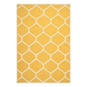 Lulu sárga gyapjú szőnyeg, 243 x 152 cm - Safavieh