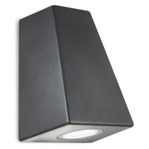 Polux Kültéri fali lámpa BOSTON 2xGU10/20W IP44 szögletes fekete SA0555