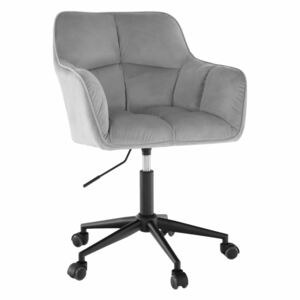 Tempo Kondela Irodai szék, szürke Velvet anyag/fekete, HAGRID