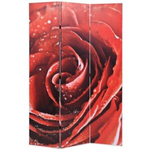 Piros rózsa mintás paraván 120 x 170 cm