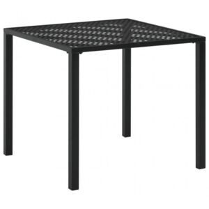 Fekete acél kerti asztal 80 x 80 x 72 cm