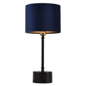 [lux.pro]® Asztali lámpa Deventer éjjeli lámpa design 39cm x ø18 cm kék búra